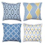 Pack of 4 Elegant Double Sided Square Cushion Covers