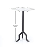 Penguin Home® Side Table, Marble & Iron, White & Black