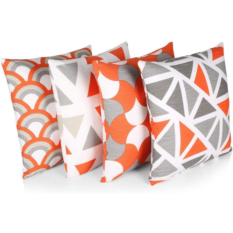 Pack of 4 Abstract Double Sided Cushion Covers