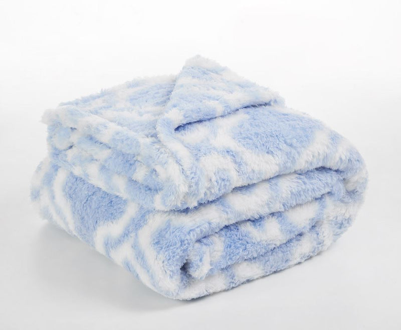 Printed Sherpa Blanket - Ultra Soft Warm & Fluffy - Size -  Double