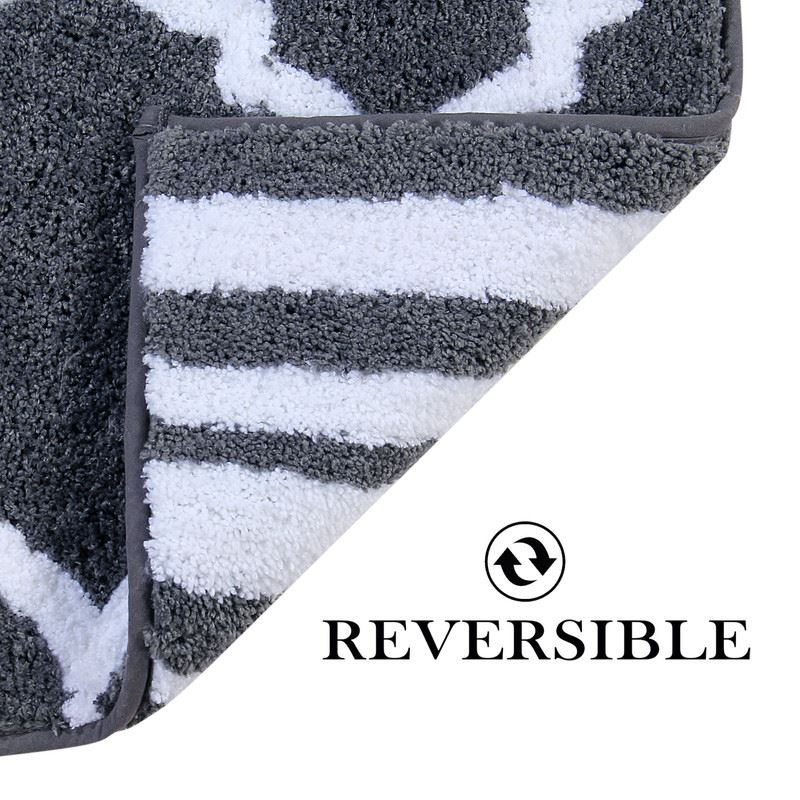 Reversible Bath Mat - Non Slip Microfibre Tufted