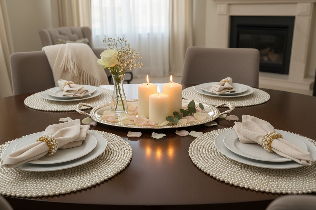 Dining Table Essentials - Table Decor with Placemats, Napkins & Napkin