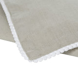 Reusable Cotton Napkin with Four Side Pom Pom Lace design (185 GSM)
