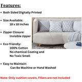 Set of 4 Double Sided Cushion Covers