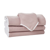 Reusable Cotton Napkin with Four Side Pom Pom Lace design (185 GSM)