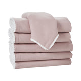 Reusable Cotton Napkin with Four Side Pom Pom Lace design
