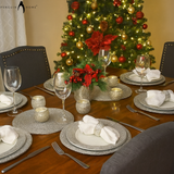 Placemats, Coasters & Napkin Rings Set - Handcrafted Glass Beaded