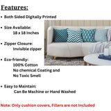 Set of 4 Double Sided Cushion Covers