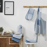 Set of 6 Kitchen Set - Tea Towels, Double Oven Gloves, Oven Gloves & Apron