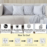 Set of 4 Double Sided Cushion Covers