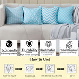 Set of 4 Double Sided Cushion Covers