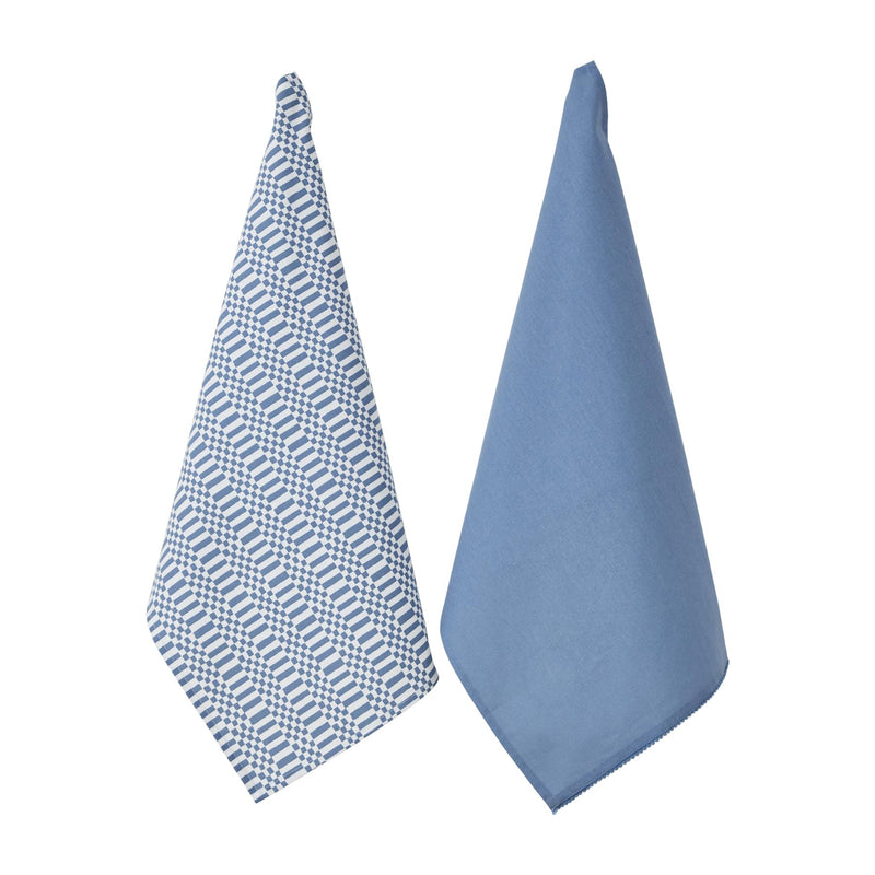 Set of 6 Kitchen Set - Tea Towels, Double Oven Gloves, Oven Gloves & Apron