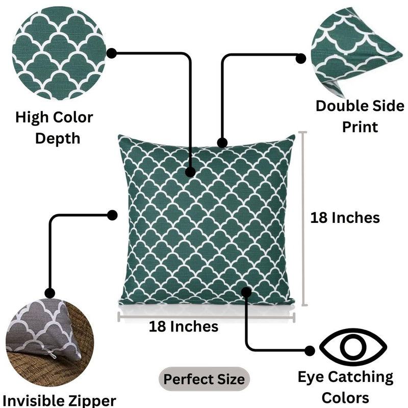 Set of 4 Double Sided Cushion Covers