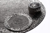 Placemats, Coasters & Napkin Rings Set - Handcrafted Glass Beaded