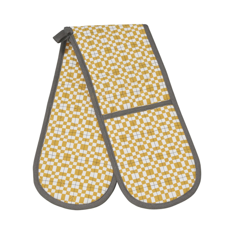 Set of 6 Kitchen Set - Tea Towels, Double Oven Gloves, Oven Gloves & Apron