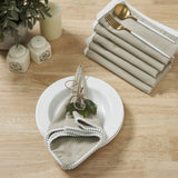 Reusable Cotton Napkin with Four Side Pom Pom Lace design (185 GSM)