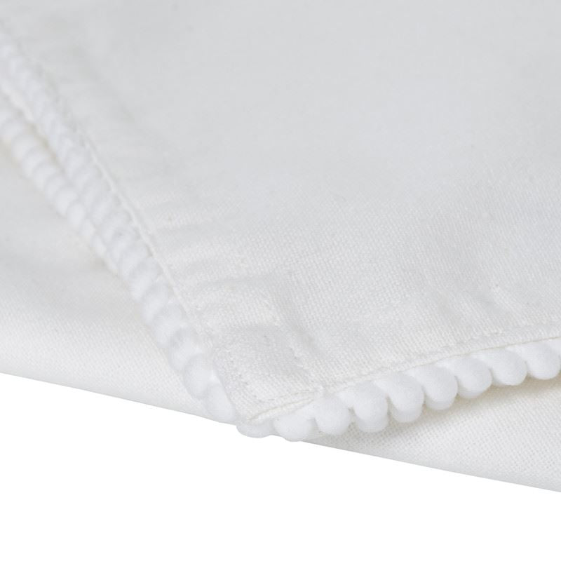 Reusable Cotton Napkin with Four Side Pom Pom Lace design (185 GSM)