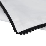 Reusable Cotton Napkin with Four Side Pom Pom Lace design (185 GSM)