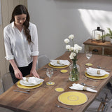 Tischsets, Untersetzer und Serviettenringe – handgefertigt aus Jute und Polyester
