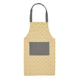 Chef Quality  Apron With  Thokka Print  Plain woven contrast color pocket