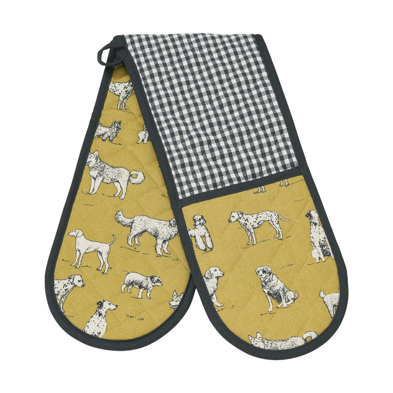 Set of 6 Kitchen Set - Tea Towels, Double Oven Gloves, Oven Gloves & Apron