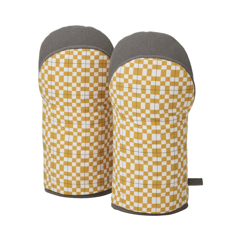 Set of 6 Kitchen Set - Tea Towels, Double Oven Gloves, Oven Gloves & Apron