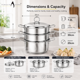 Penguin_Home_3_Tier_Stainless_Steel_Food_Steamer_Pan_Set_Induction_Safe_3