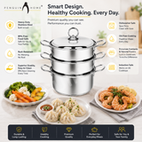 Penguin_Home_3_Tier_Stainless_Steel_Food_Steamer_Pan_Set_Induction_Safe_4