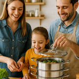 Penguin_Home_3_Tier_Stainless_Steel_Food_Steamer_Pan_Set_Induction_Safe_Lifestyle 1