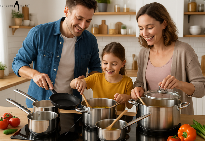 Stainless Steel Cookware Set - Induction Safe