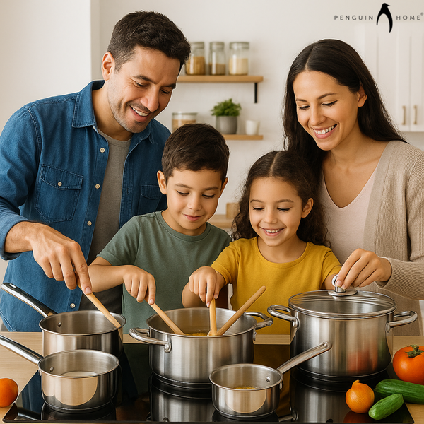 Stainless Steel Cookware Set - Induction Safe
