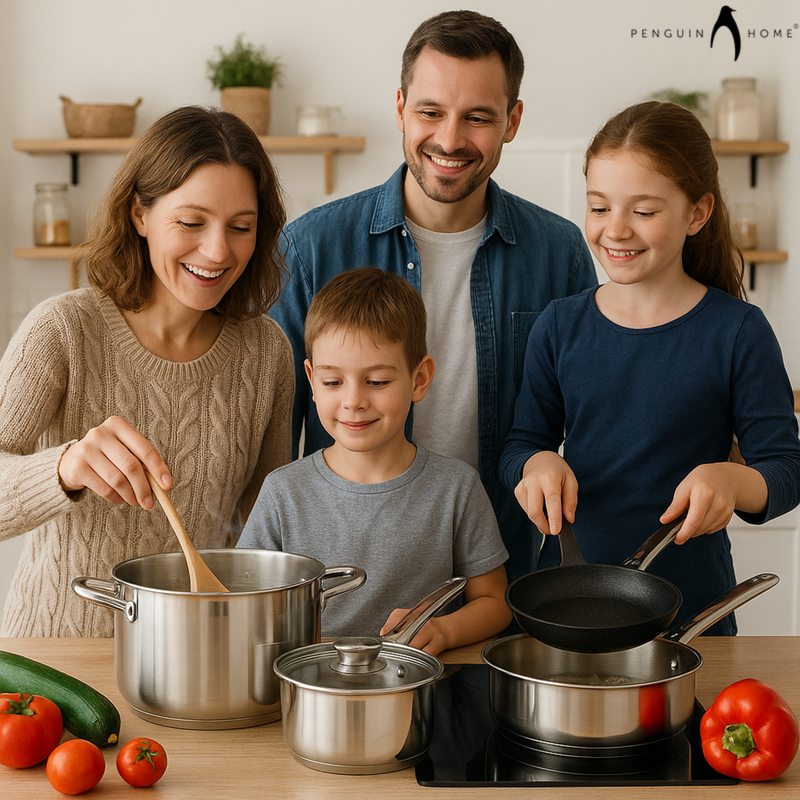 Stainless Steel Cookware Set - Induction Safe