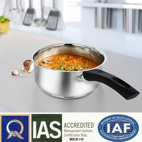 Stainless Steel Sauce Pan with Glass Lid