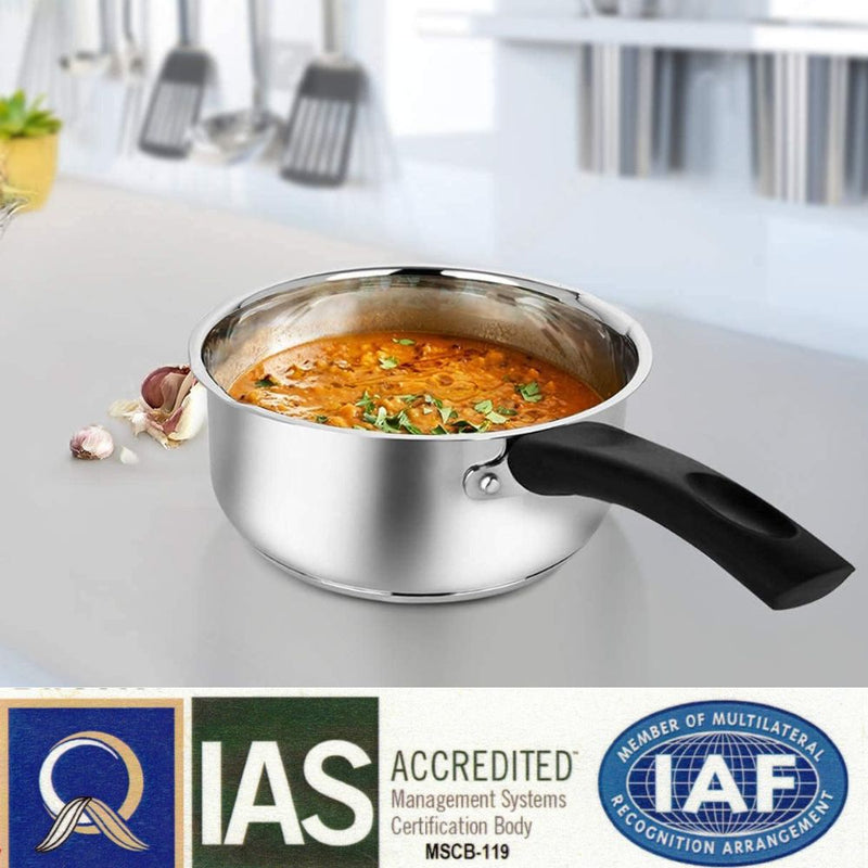 Stainless Steel Sauce Pan with Glass Lid