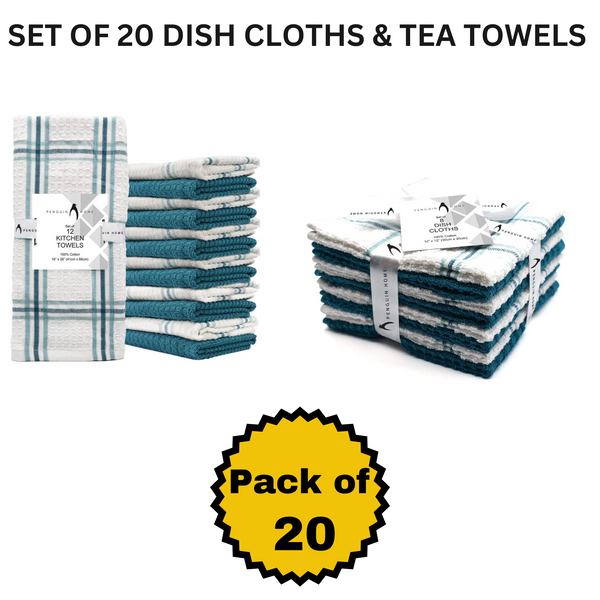 Kitchen Tea Towels & Dish Cloths - Pure Cotton