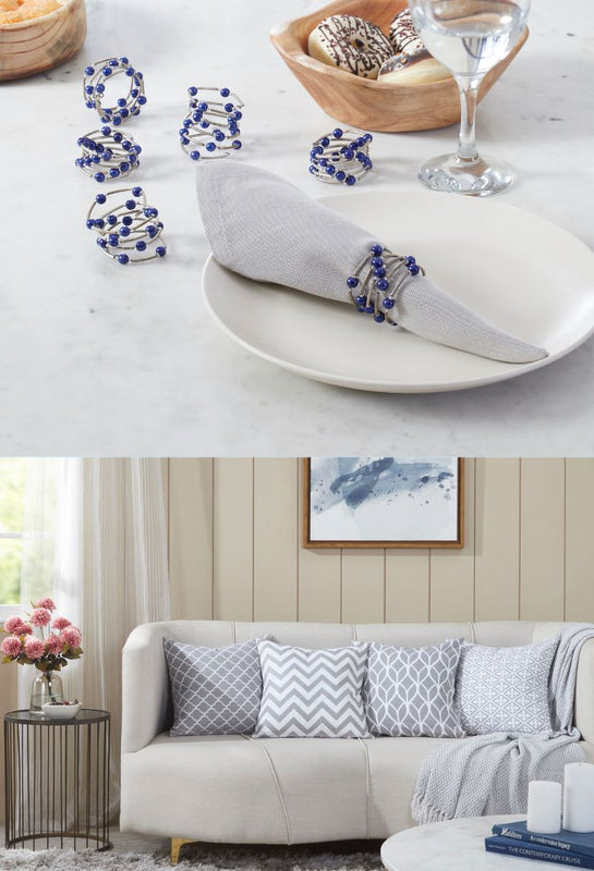 napkin rings and cushion covers