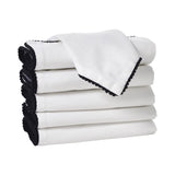 Reusable Cotton Napkin with Four Side Pom Pom Lace design (185 GSM)