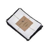 Reusable Cotton Napkin with Four Side Pom Pom Lace design (185 GSM)