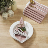 Reusable Cotton Napkin with Four Side Pom Pom Lace design (185 GSM)