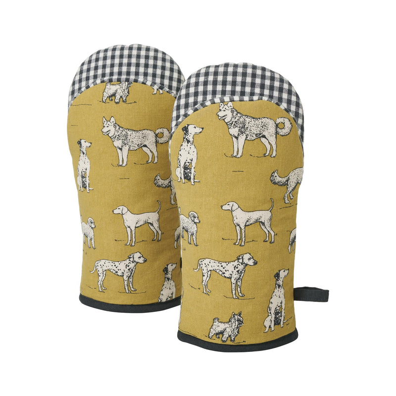 Set of 6 Kitchen Set - Tea Towels, Double Oven Gloves, Oven Gloves & Apron