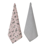 Set of 6 Kitchen Set - Tea Towels, Double Oven Gloves, Oven Gloves & Apron