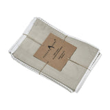 Reusable Cotton Napkin with Four Side Pom Pom Lace design (185 GSM)