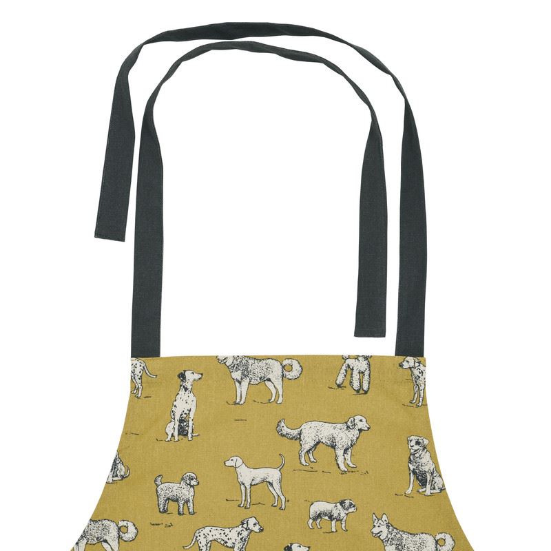 Chef Quality  Apron With  Thokka Print  Plain woven contrast color pocket