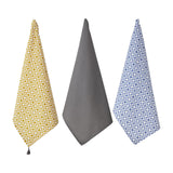 Set of 6 Kitchen Set - Tea Towels, Double Oven Gloves, Oven Gloves & Apron