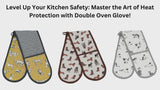 Double Oven Gloves 18x90cm