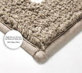 Bath Mats - Set of 2 - Race Track Design - Non Slip Microfibre Plush Soft