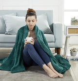 Solid Sherpa Blanket - Ultra Soft Warm & Fluffy - Size - Double