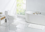 Badematten – 2er-Set – Diamant-Design – rutschfester Mikrofaser-Plüsch, weich