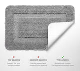 Bath mat and Contour Set - Non Slip Microfibre Plush Soft