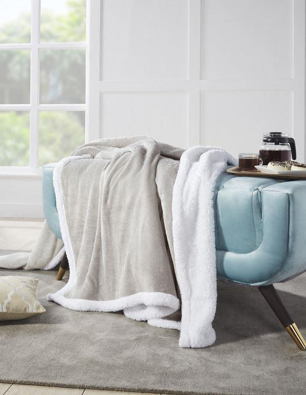 Reversible Blanket - Sherpa Flannel - Microfibre Ultra Soft